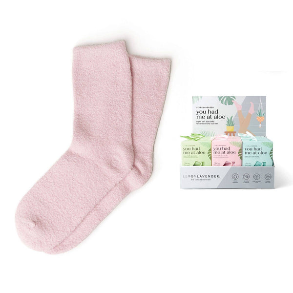 Lemon Lavender You Had Me At Aloe Super Soft Spa Socks DM Merchandising