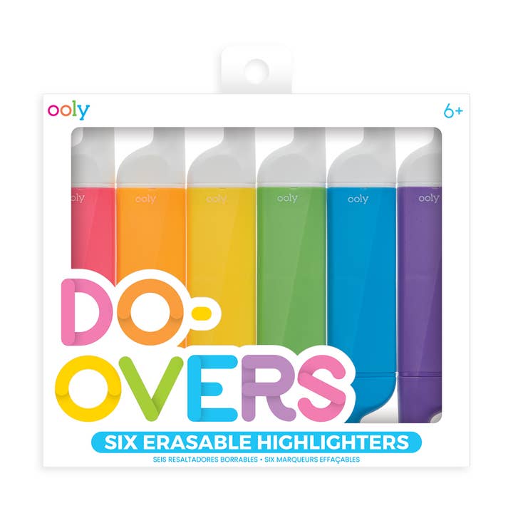 Do-Overs Erasable Highlighters - Set of 6 OOLY