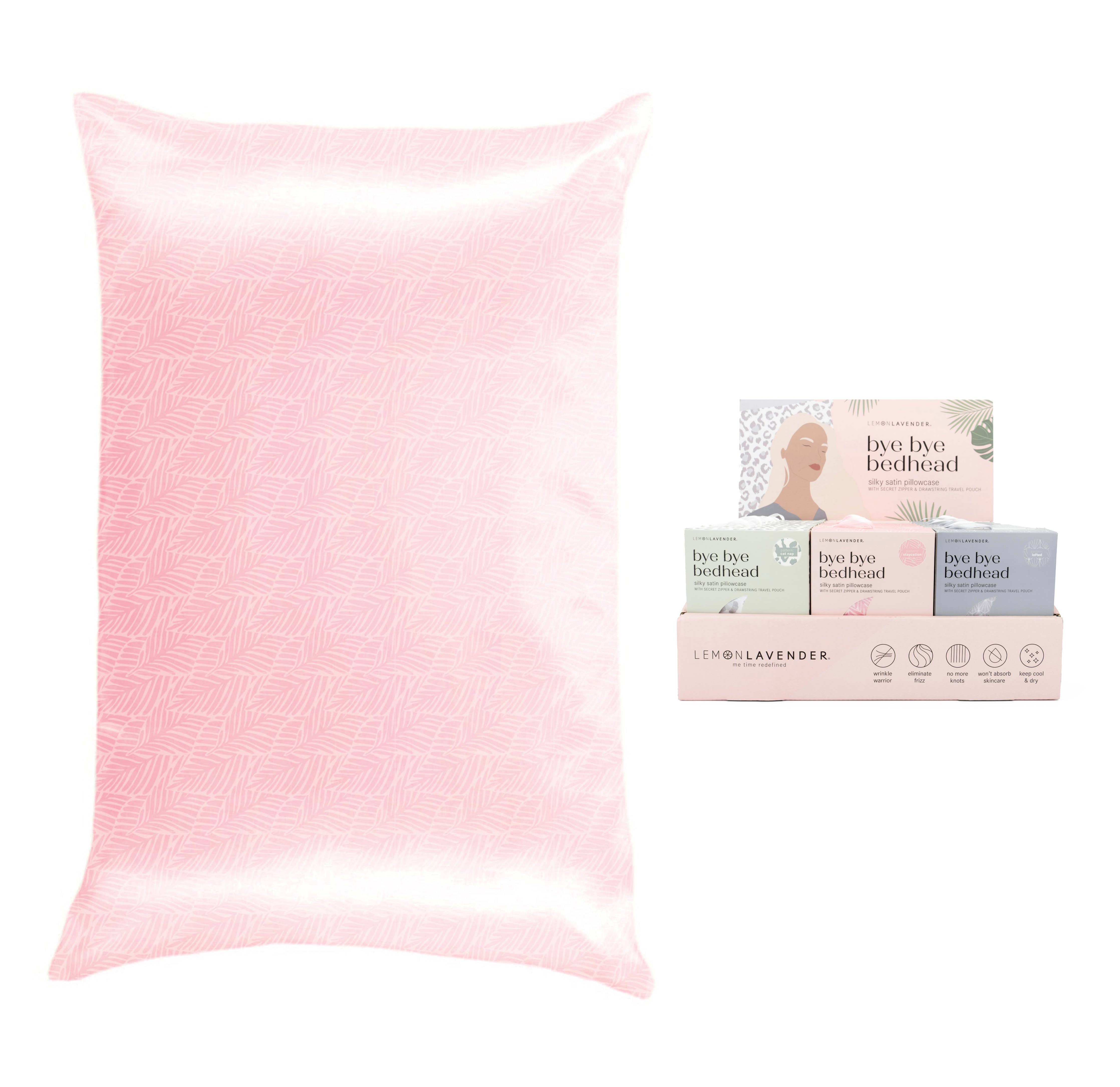 Lemon Lavender Printed Silky Satin Pillowcase Assortment DM Merchandising