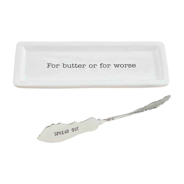 Mudpie Ceramic Butter Dish Set Mud Pie