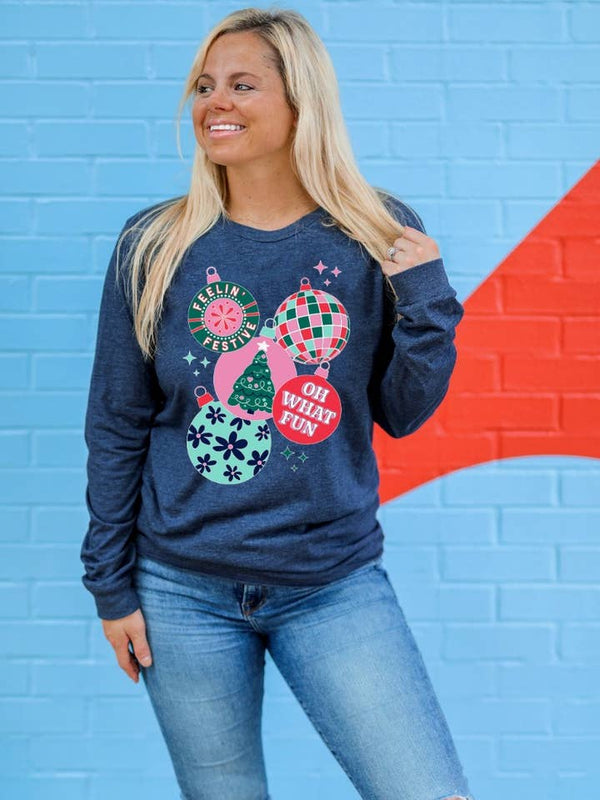 K&C Oh What Fun Long Sleeve - Navy Jadelynn Brooke