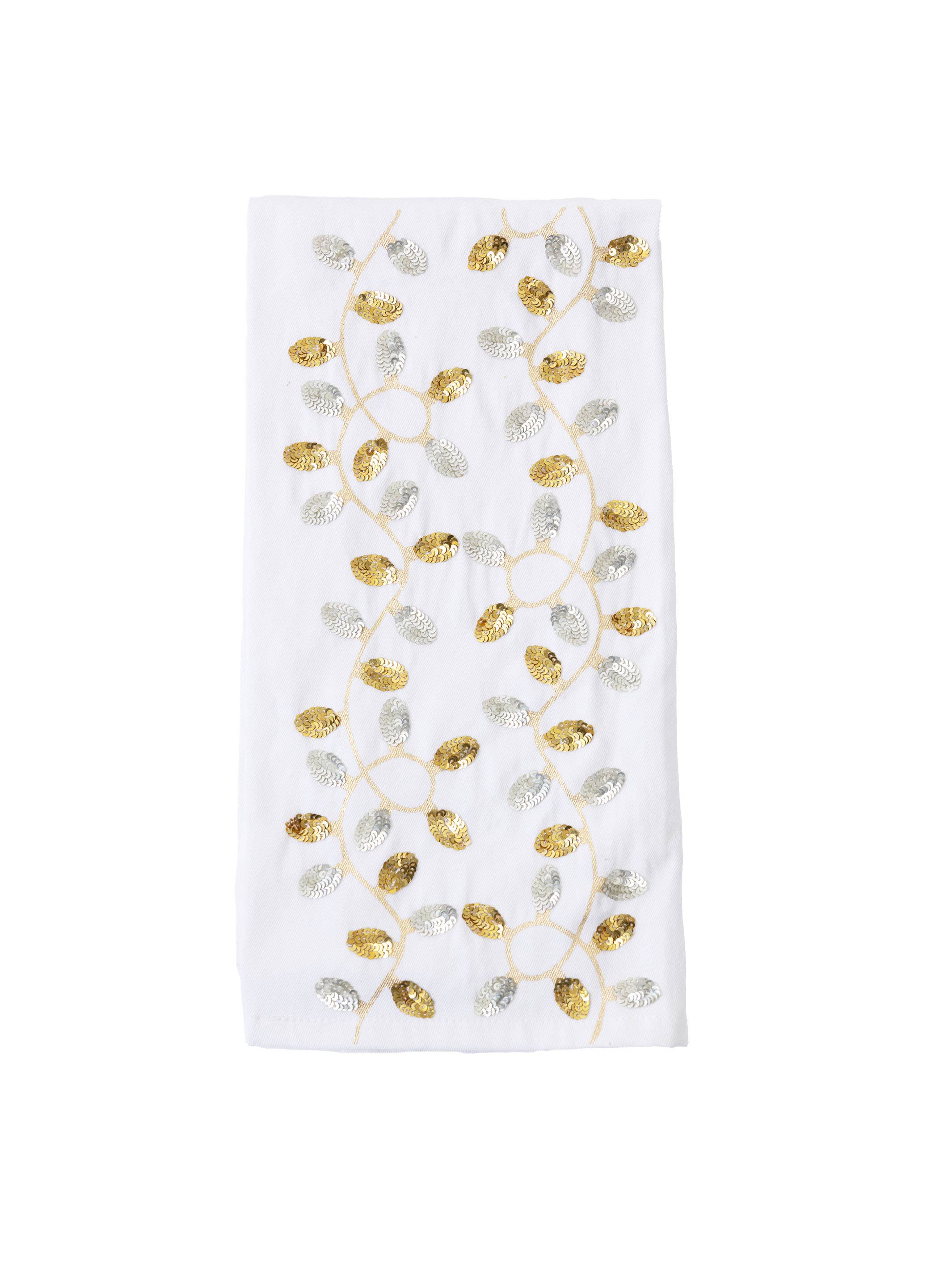 Embellished Gold Lights Mary Square