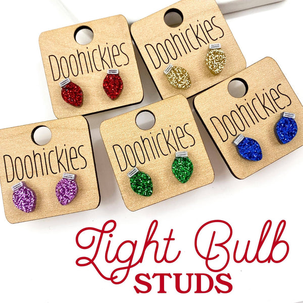 Christmas Light Studs - Christmas Earrings Doohickies