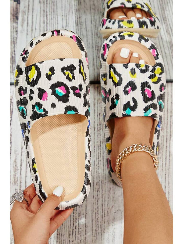 Fashion Leopard Pint Soft Thick Sole Slippers Aapparella