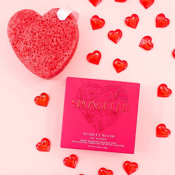 Spongelle Scarlet Blush Valentine's Day Heart Buffer Spongelle