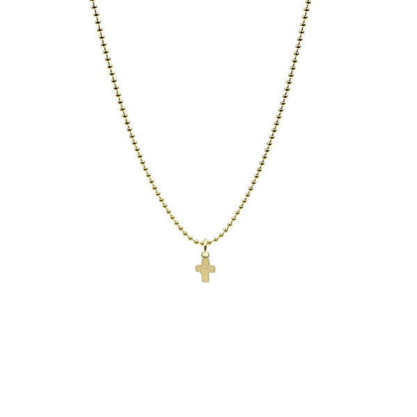 Baby Bliss Necklace with Luxe Cross 14k Gold-Filled 16" erin gray
