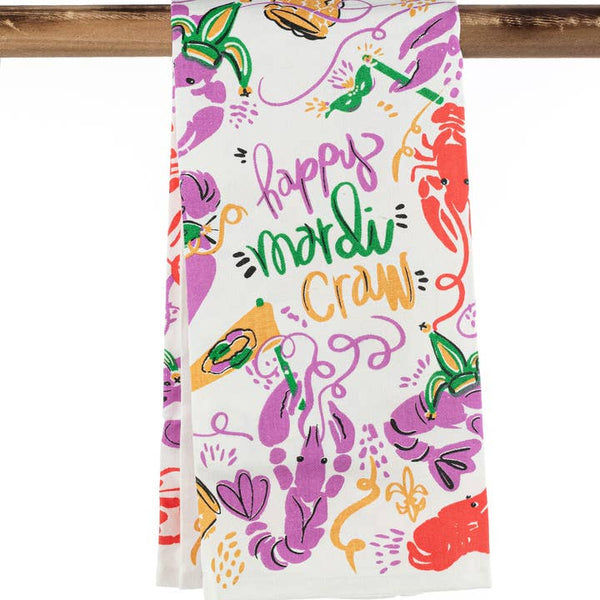 Happy Mardi Craw Kitchen Towel The Parish Line