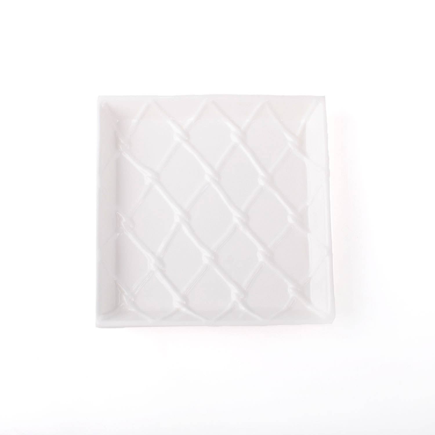 White Textured Beverage Napkin Tray 8 Oak Lane