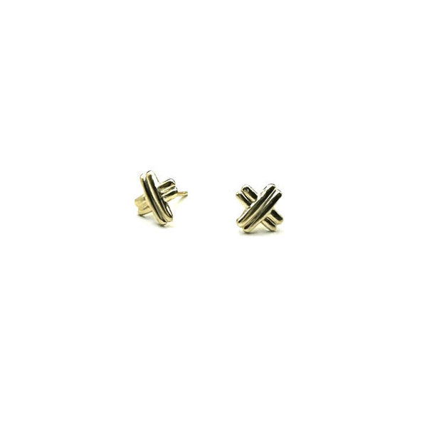 Petite Criss Cross Studs in 14k Gold-Filled erin gray