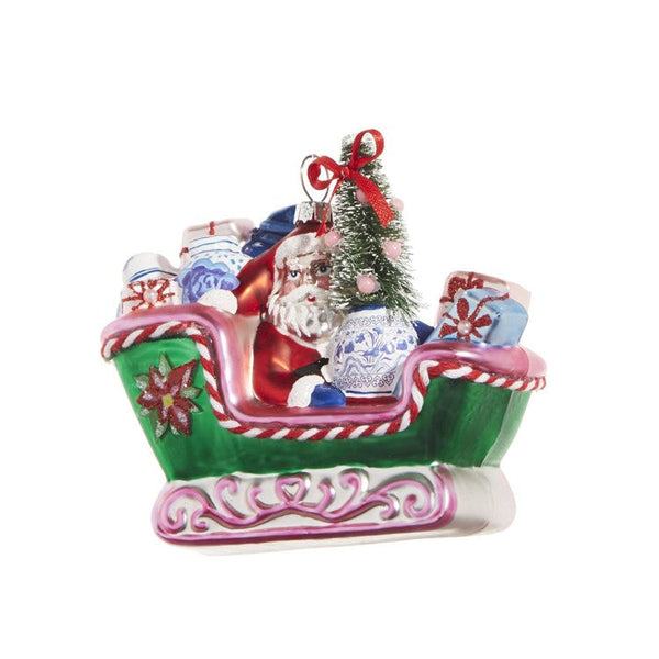 Chinoiserie Sleigh Ride Ornament Raz Imports