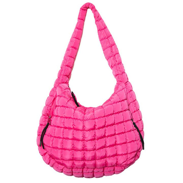Hot Pink Hobo Tote Bag KATYDID