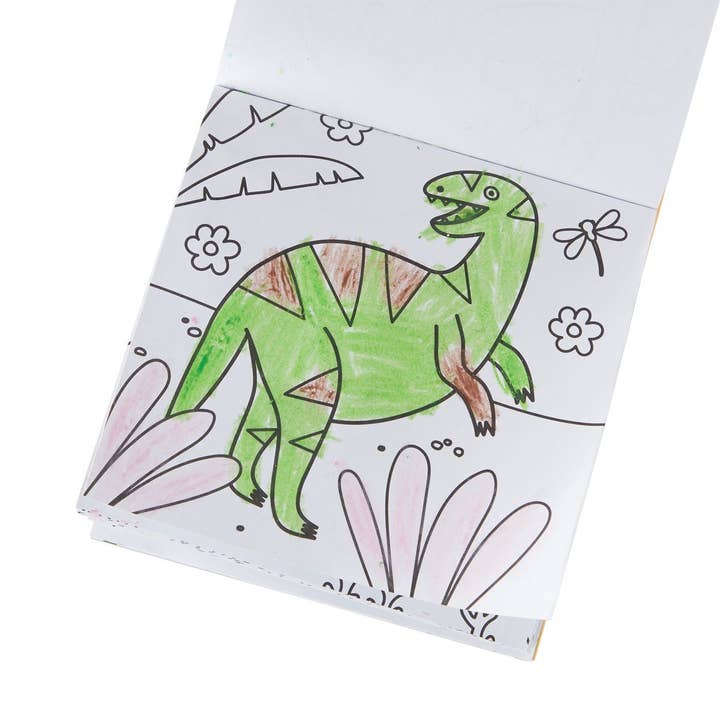 Carry Along Crayon & Coloring Book Kit-Dinoland (Set of 10) OOLY