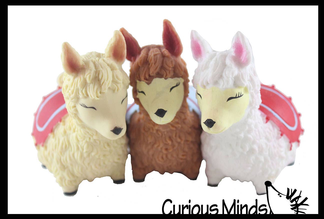 1 Sand Alpaca Llama - Sand Filled Squishy - Moldable Sensor Curious Minds Toys