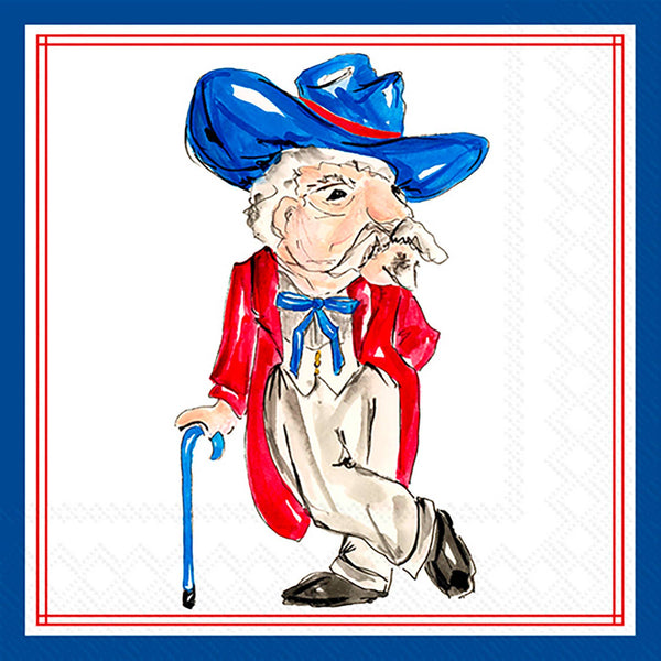 Paper Cocktail Napkins 20 Ct Blue Colonel Hometown Pride Boston International