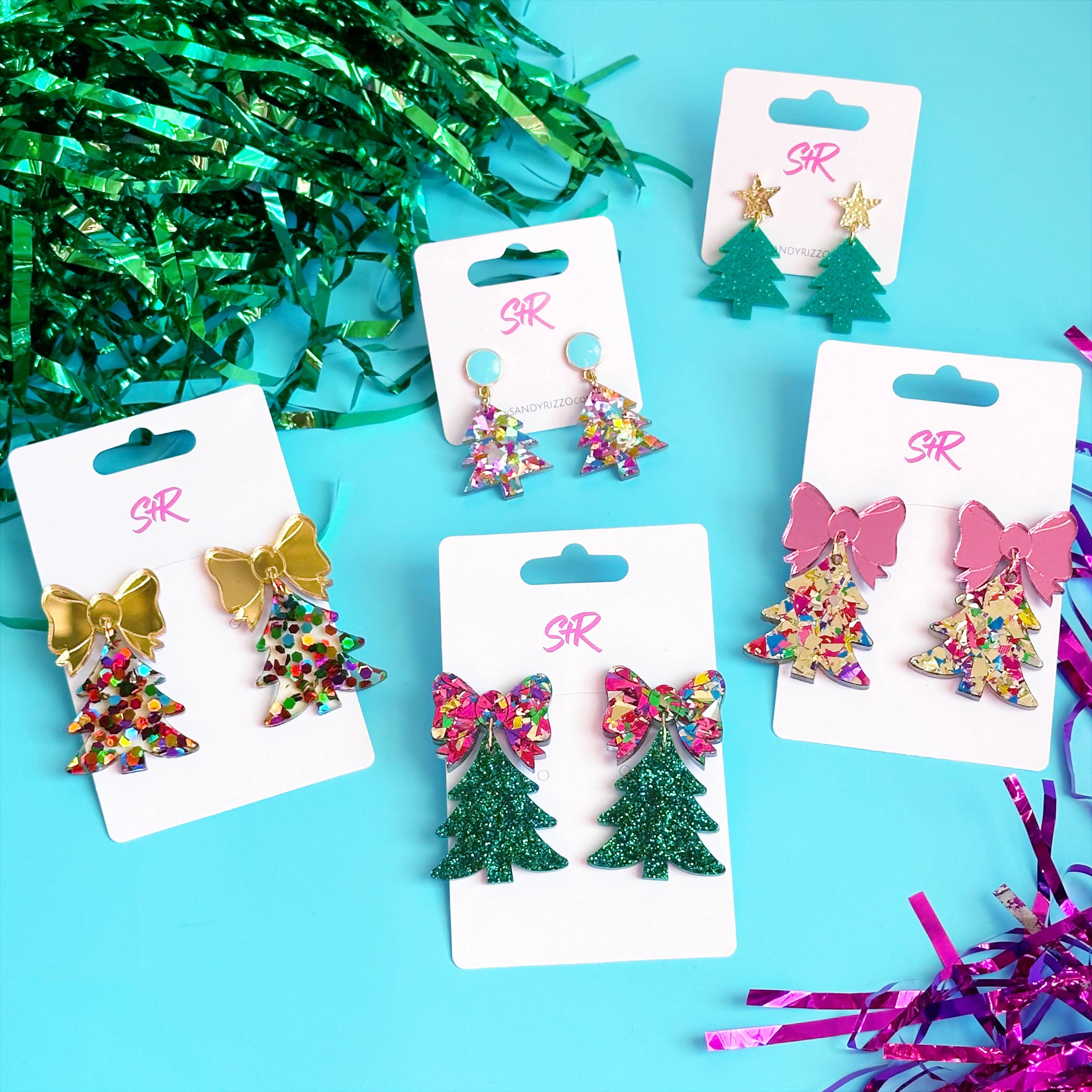 Bow-tiful Colorful Acrylic Christmas Tree Sandy + Rizzo