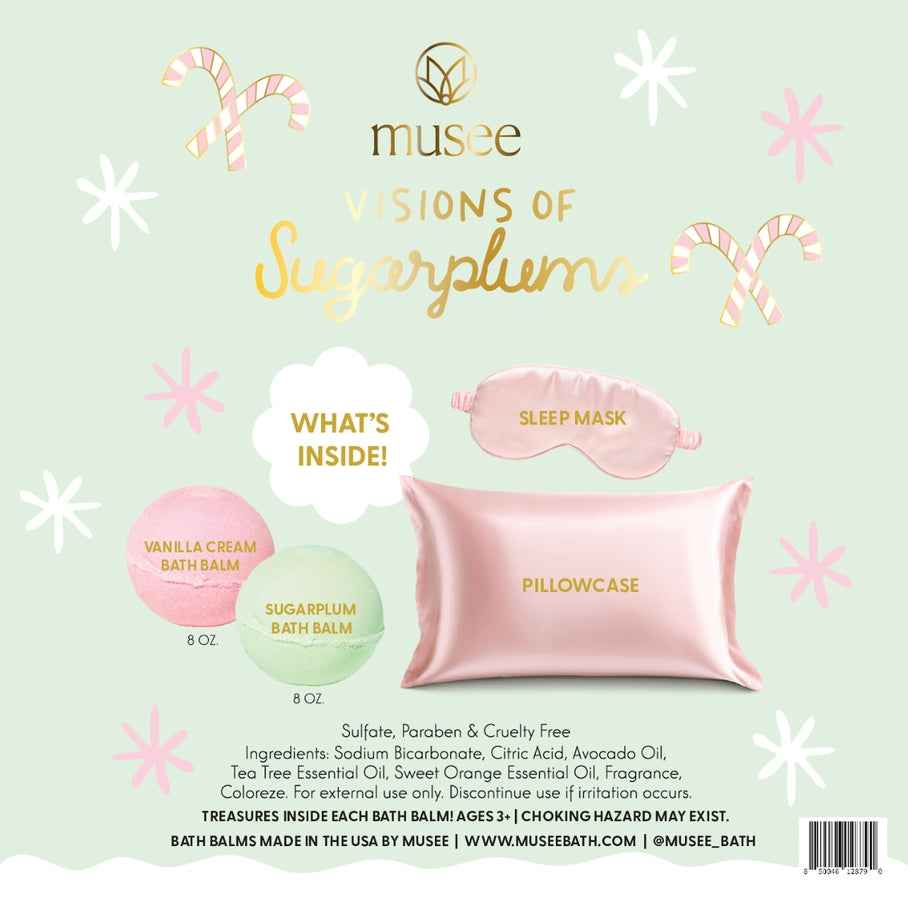 Musee Visions of Sugarplums Bath Balm & Eye Mask Set Musee