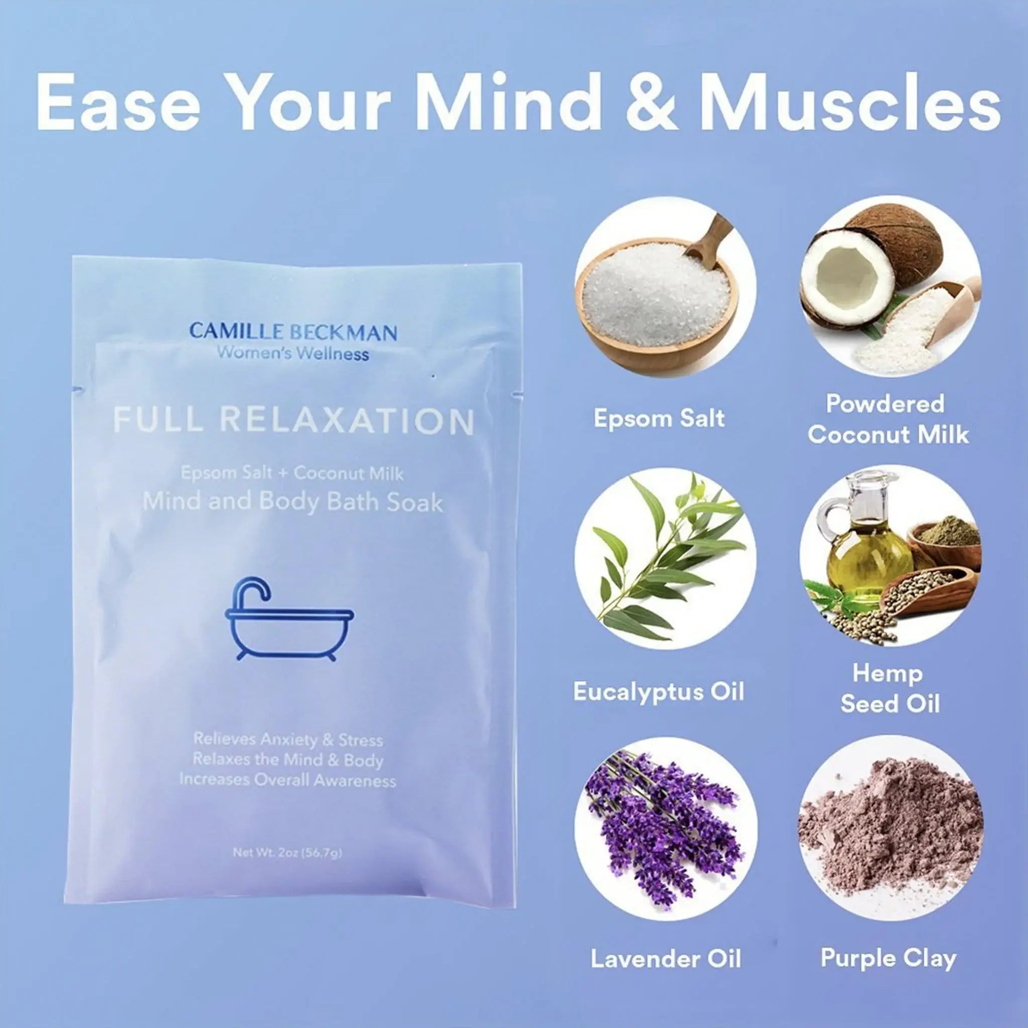 Full Relaxation Mind and Body Bath Soak Camille Beckman