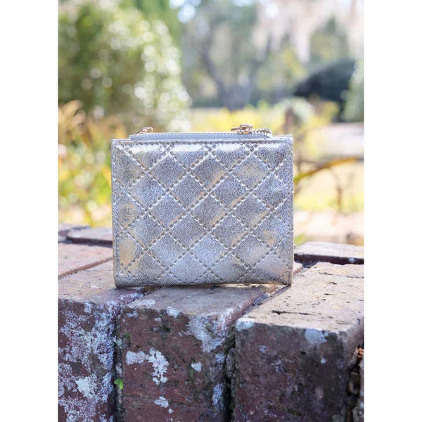 Monica Double Zip Wallet Champagne Pop Caroline Hill