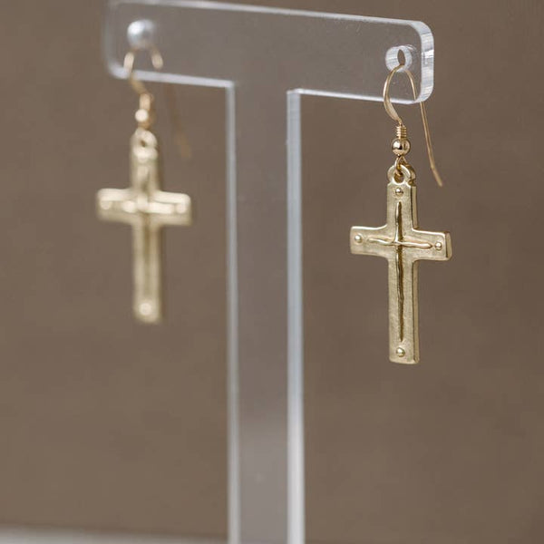 Madison Sterling Cross/Titus 3:4-5a French Hook Earring (Original Pendant) Madison Sterling