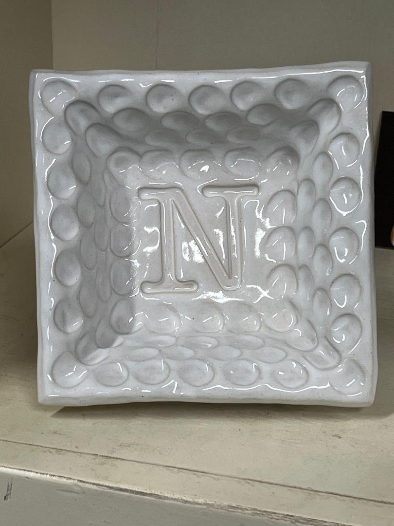 Fingerprint Monogram Bowl Fingerprint Pottery