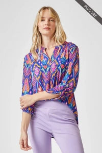 Dear Scarlett Lizzy Multi Color Top - Plus Size dear scarlett