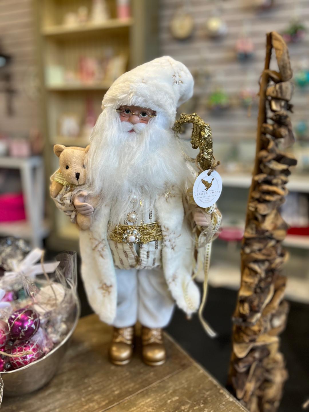 Vintage Santa Clause Gilded Goose