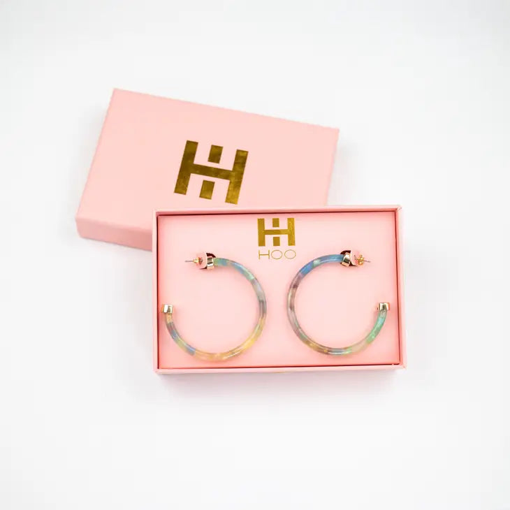 Large Hoop Earrings in Various Color Hoo Hoops