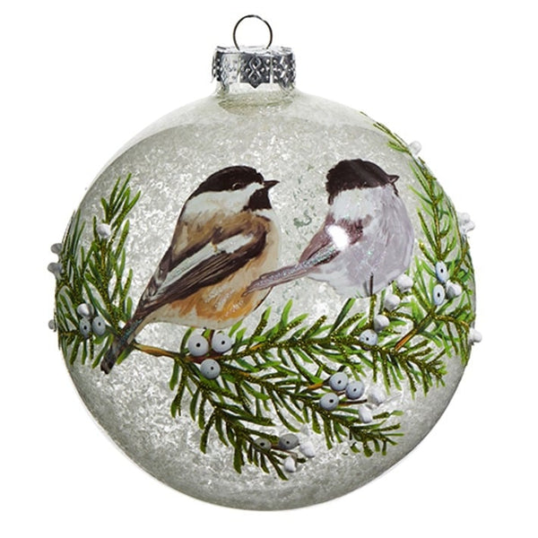 Chickadee Ball Ornament Raz Imports