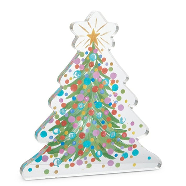 Confetti Tree Acrylic Cut Out Block Raz Imports