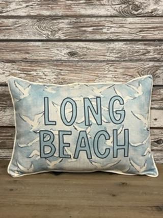 Little Birdie Long Beach Zip Code Pillows Little Birdie