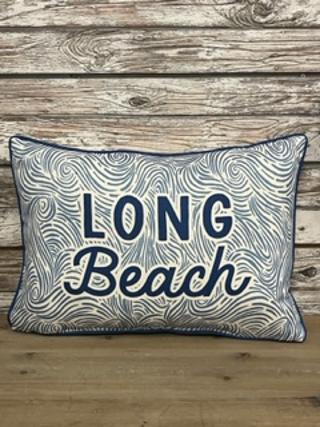 Little Birdie Long Beach Zip Code Pillows Little Birdie