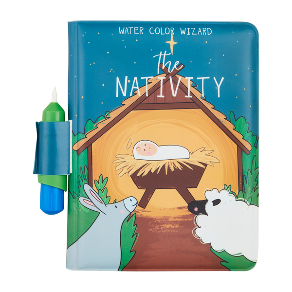 Nativity Watercolor Wizard Book Mudpie