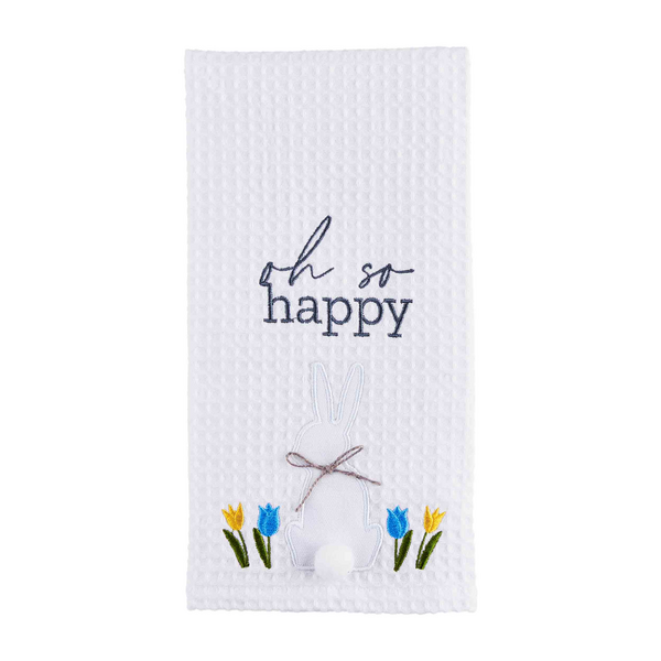 Mudpie Easter Embroidered Towels Mudpie