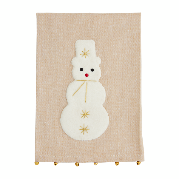 Neutral Christmas Applique Towels Mudpie