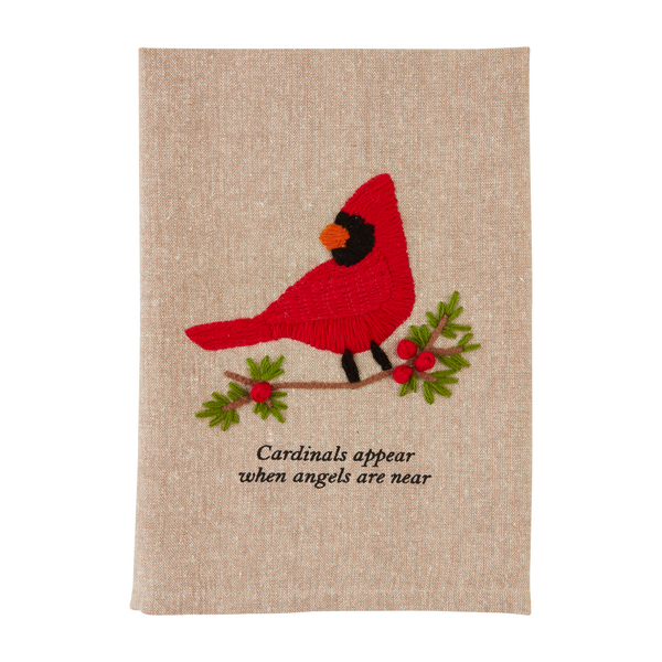 Cardinal Embroidery Towel Mudpie