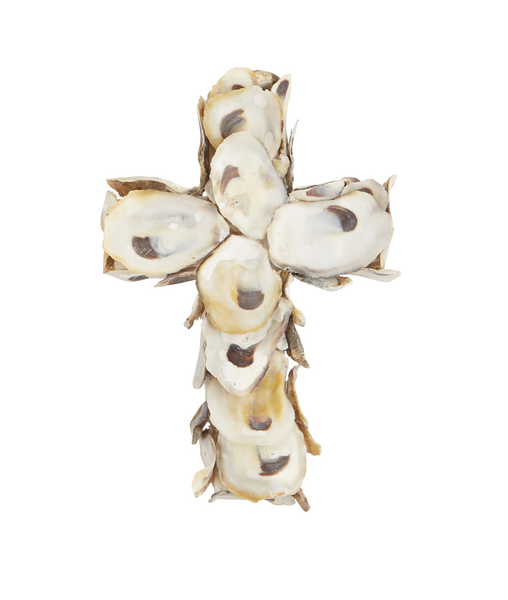 Mudpie Raw Oyster Cross Ornament Mudpie