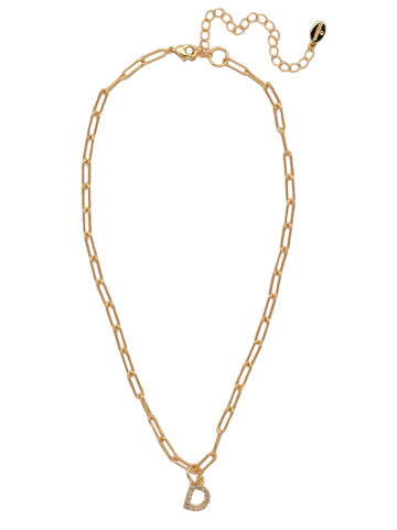 Sorrelli "D" Initial Paperclip Pendant Necklace Sorrelli