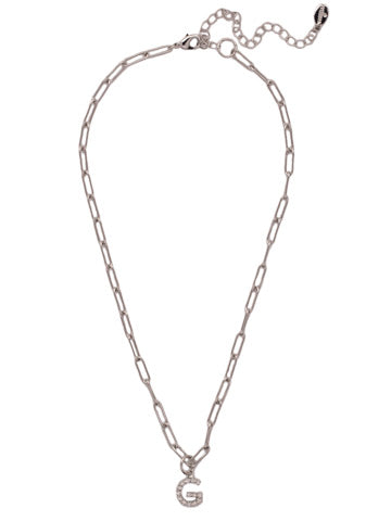 Sorrelli "G" Initial Paperclip Pendant Necklace Sorrelli