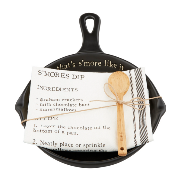 Mudpie Smores Skillet and Towel Set Mudpie