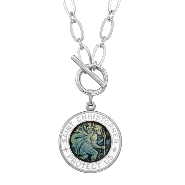 L&D ST.CHRISTOPHER NECKLACE IN SILVER Luca + Danni