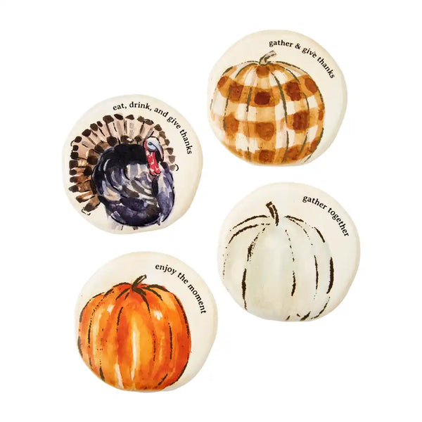 Mudpie Thanksgiving Coaster Set Mudpie